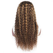 Curly Curly Wig 13x4 Wig Lace 100% Hair Remy Natural - P4/27 Ξανθό μέλι