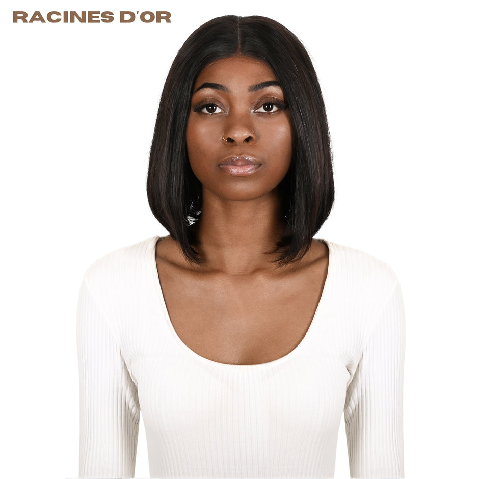 Perruque Carré Lisse Sans colle # Dentelle 13x4 &100%Cheveux Remy Naturels & Couleur naturel