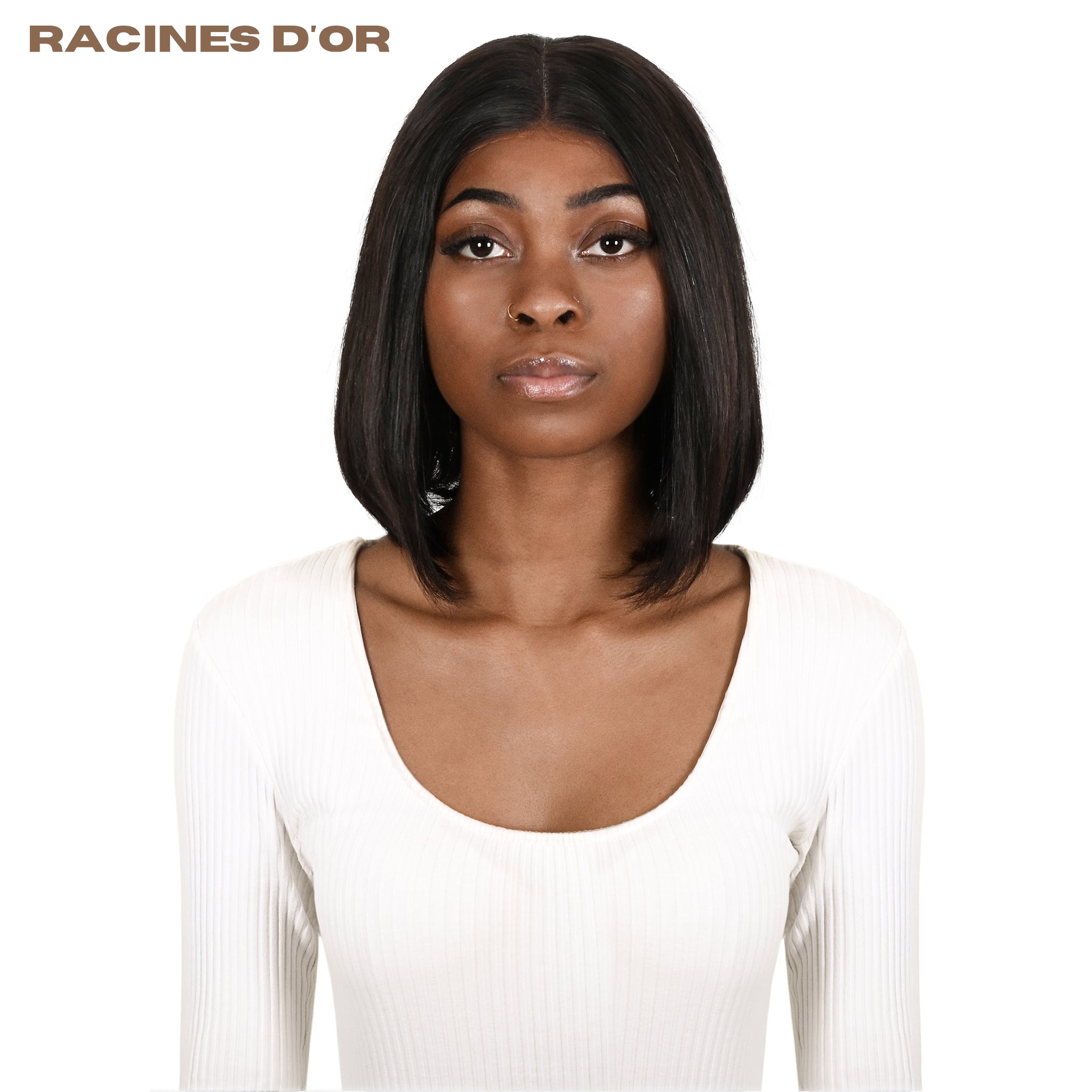 Perruque Carré Lisse Sans colle # Dentelle 13x4 &100%Cheveux Remy Naturels & Couleur naturel