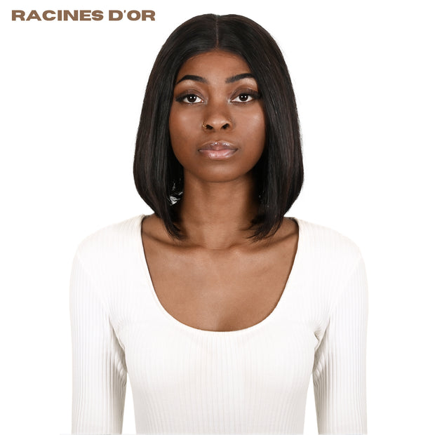 Glatte quadratische Perücke ohne Kleber # Spitze 13x4 & 100%Natural Remy Hair & Nature Color