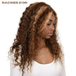 Curly Perücke (lockig) ohne Kleber # Spitze 13x4 & 100% Haar Remy Natural & Color P4/27 Blonde Honig