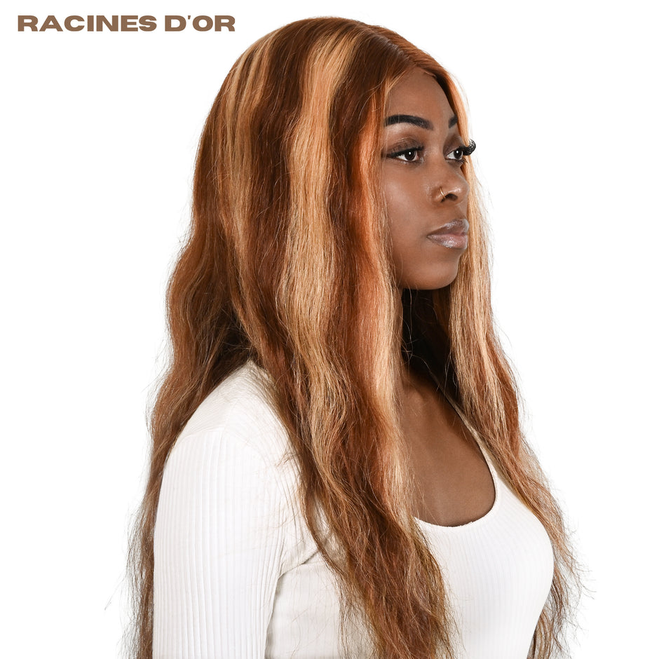 Wave (Body Wave) without glue & honey blonde color
