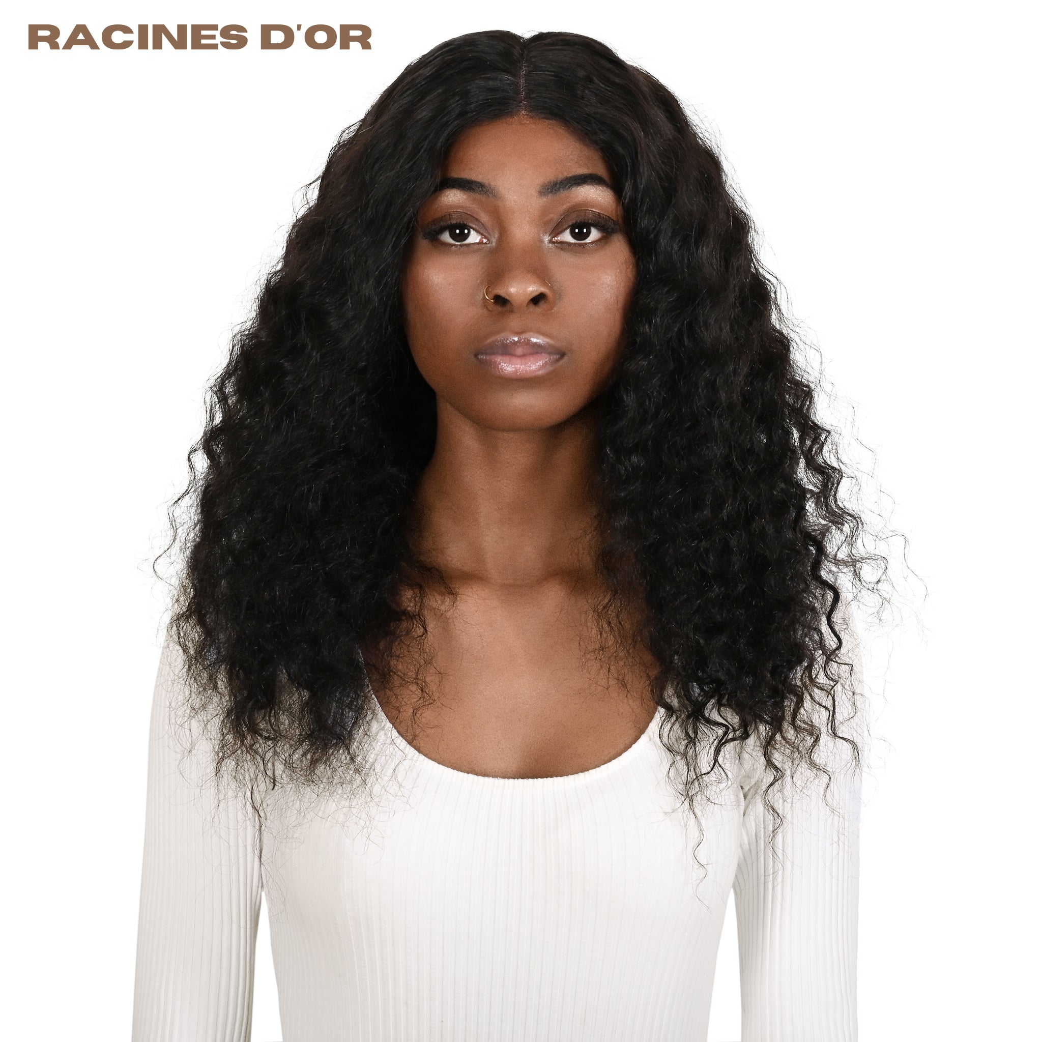 Wellenperiere (tiefe Welle) ohne Kleber # Spitze 13x4 & 100% natürliches Remy -Haar & natürliche Farbe