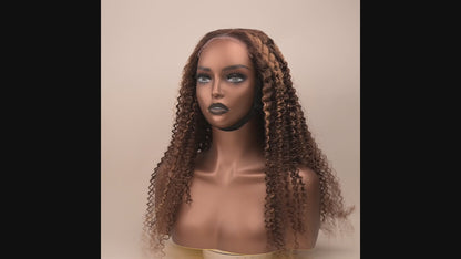 Curly (versauter lockiger) und Farbe P4/27 Blonde Honig