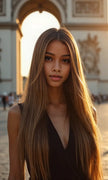 Glatt ohne Kleber und Farbe P4/27 Blond Honig