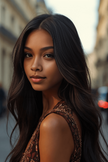 Glatte Perücke ohne Kleber # Spitze 13x4 & 100% Haar Remy Natural & Color Natural Black
